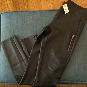 Black leather leggings pant